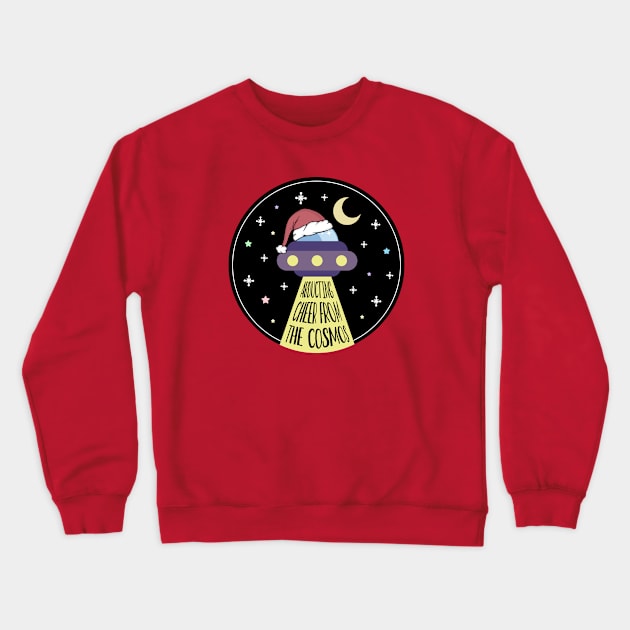 Christmas UFO Crewneck Sweatshirt by Sasyall